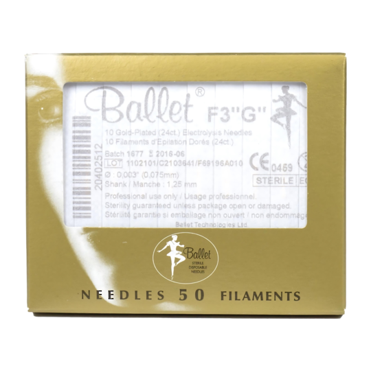 Ballet F3 Gold Electrolysis Needles - 50pk image 0